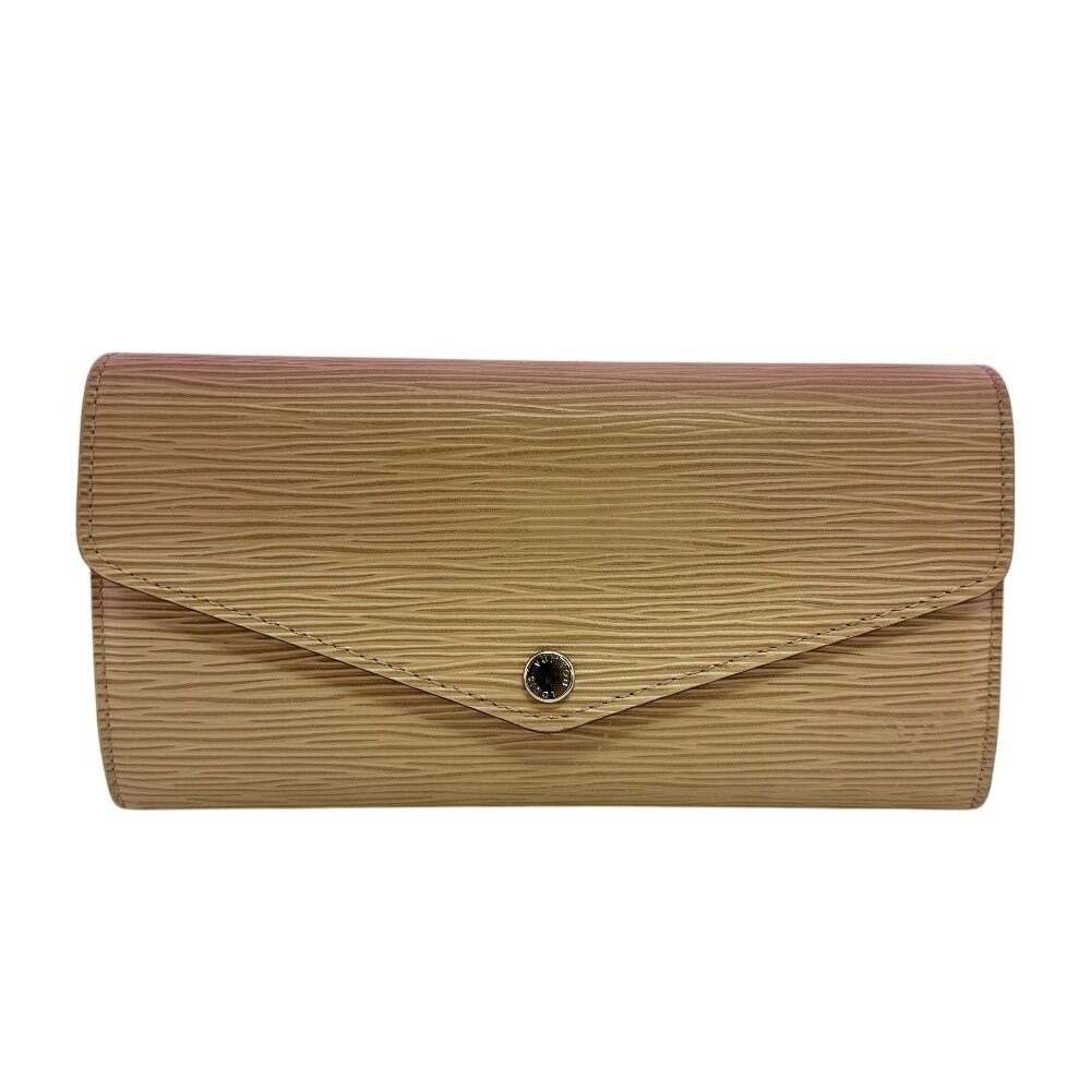 Louis Vuitton Flap Bifold Portefeuille Sarah Epi Leather Wallet Beige