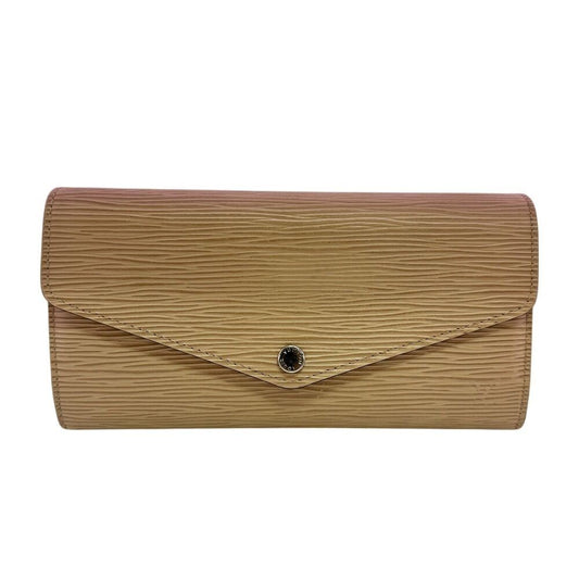 Louis Vuitton Flap Bifold Portefeuille Sarah Epi Leather Wallet Beige