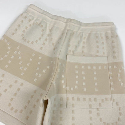 Louis Vuitton Chunky Stripe Logo Jacquard Shorts M Ivory — view 5