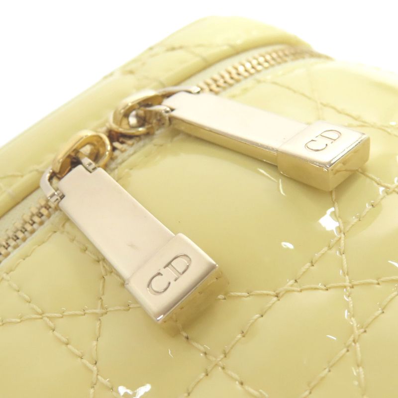 Christian DIOR Micro Vanity Mini Bag 2WAY Handbag Enamel Women
