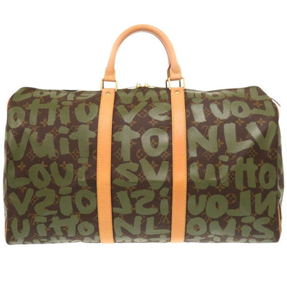 Louis Vuitton Keepall 50 Monogram Graffiti Khaki M92196 Boston Bag LV 0750