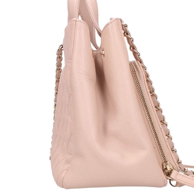 Chanel Affinity A93750 Caviar Skin 2WAY Handbag Women