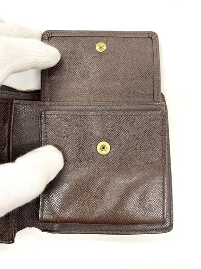 Louis Vuitton Damier Portefeuille Marco Folded Wallet N61675 Ebène (brown) Made