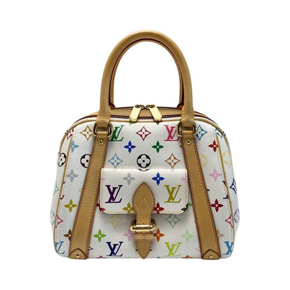Louis Vuitton Priscilla Monogram M40096 Multicolor White Handbag with Bag