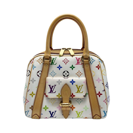Louis Vuitton Priscilla Monogram M40096 Multicolor White Handbag with Bag