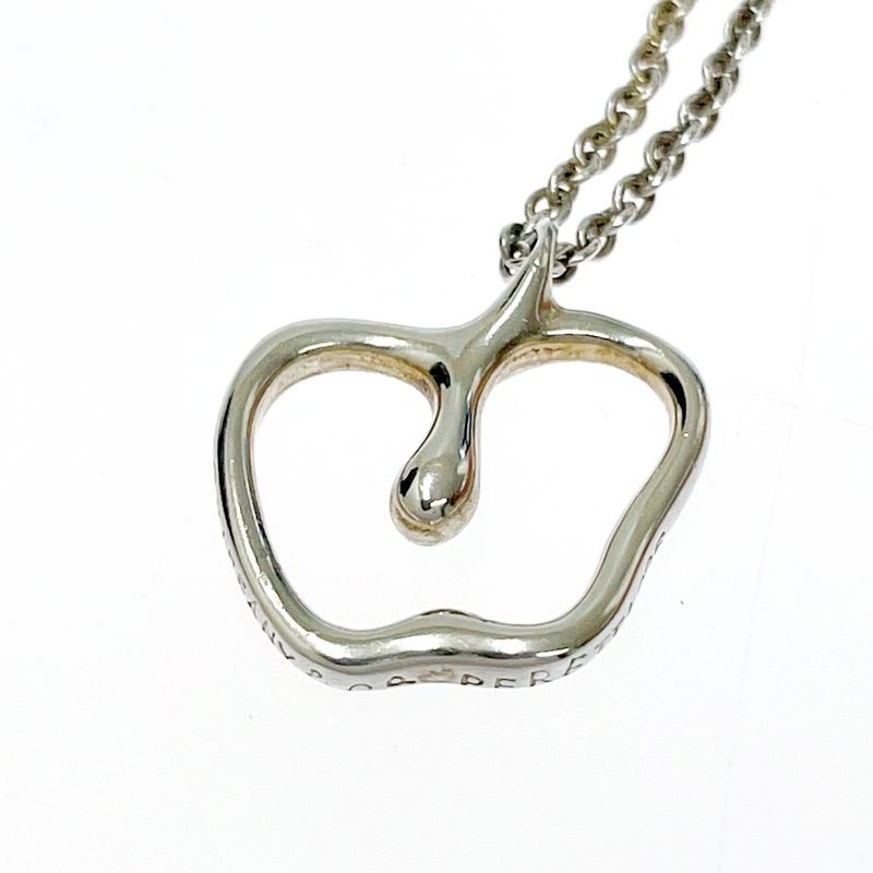 Tiffany & Co Silver Apple Motif Necklace 3.9g 925 Engraved 350101 Necklace