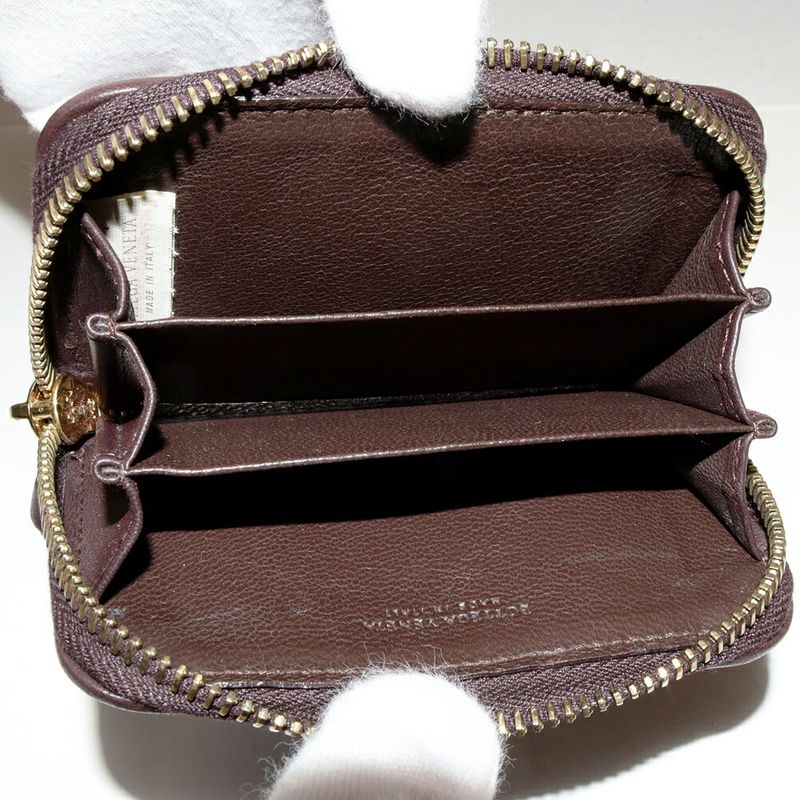 Bottega Veneta Coin Case Intrecciato Lambskin Dark Brown 114075 V0013 2040