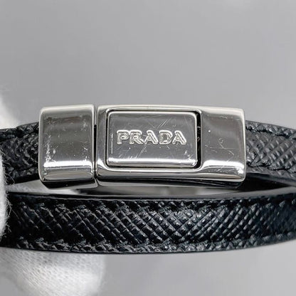 Prada Bracelet Black NERO Excellent Condition M Size Saffiano Leather