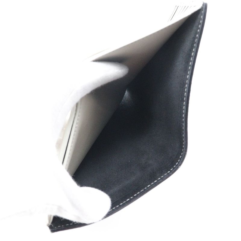 Celine Medium Strap Calf Black/beige Women's Fold Wallet