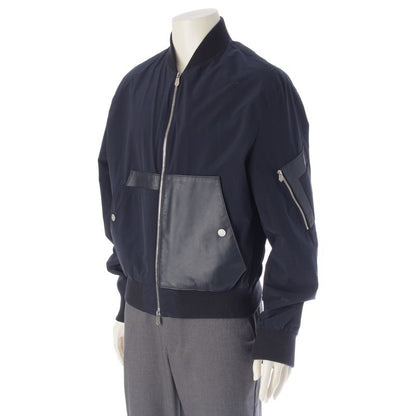 Hermes 24 Nylon Lamb Leather Blouson Bomber Jacket Outerwear H452820hk0144 Navy