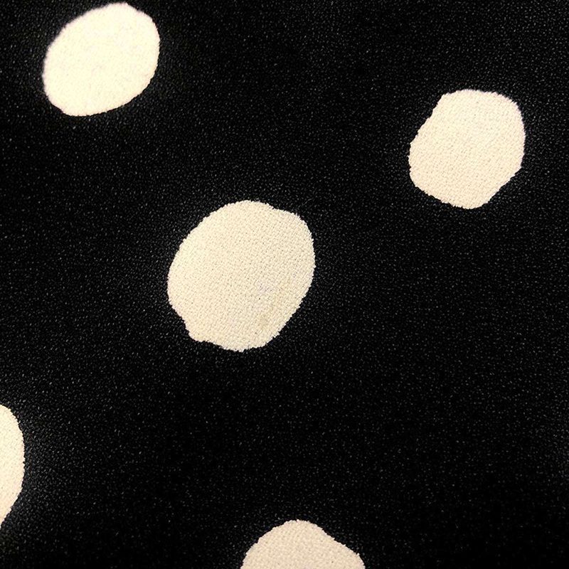 Saint Laurent Paris 20ss Rayon Dot Dress 582689 Y355v Black F34