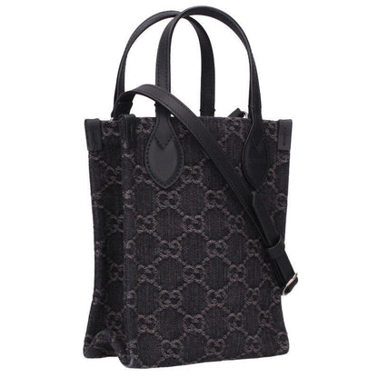 Gucci 773730 GG Denim 2-way Shoulder Bag For Men