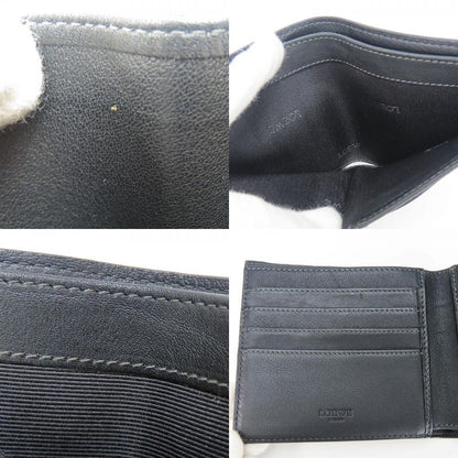 Loewe Bifold Wallet Anagram Leather PVC Gray Black Card Total Billfold Men Loewe