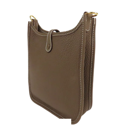 Hermes Evelyne Amazon TPM Etoupe Blue Indigo Gold Taurillon Shoulder Bag — view 2