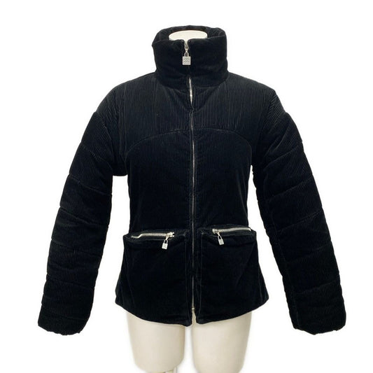 Chanel Jacket 38 M Black Long Sleeve Corduroy Identification Sports Line Winter