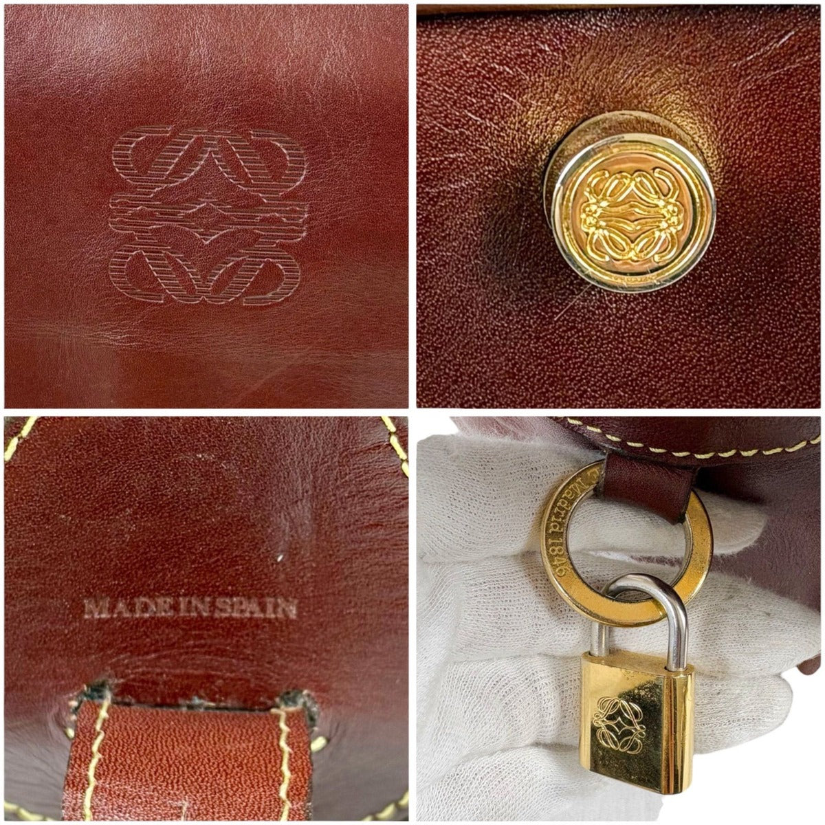 Loewe Large Capacity Shoulder Bag Anagram Logo Suede Leather — view 11