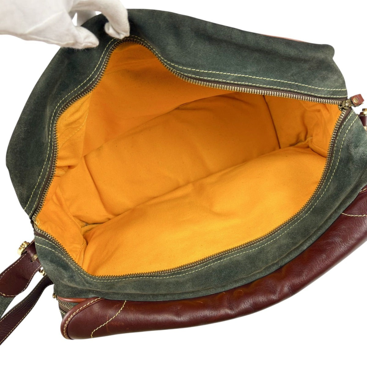 Loewe Large Capacity Shoulder Bag Anagram Logo Suede Leather — view 12