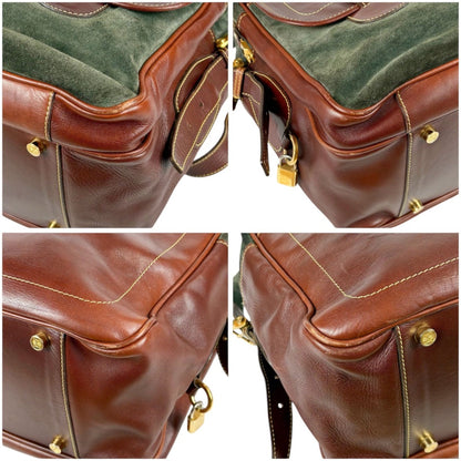 Loewe Large Capacity Shoulder Bag Anagram Logo Suede Leather — view 7