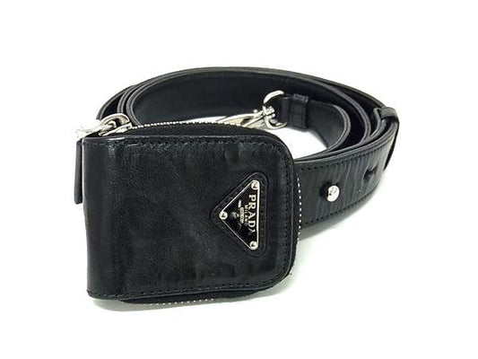 Prada Leather Coin Case Black Fj8276