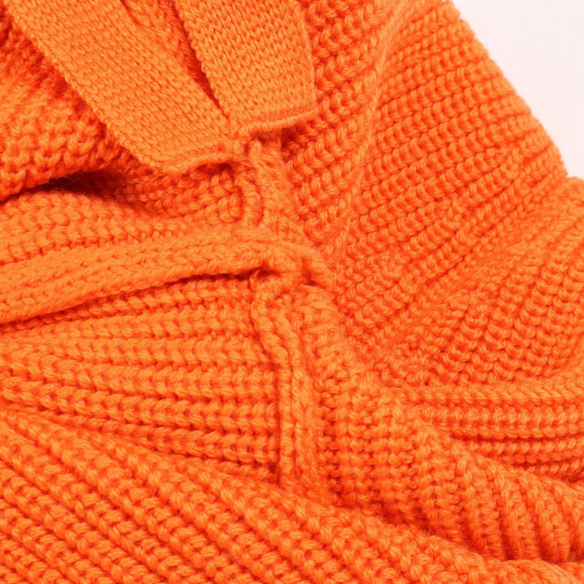 Versace Knit Orange Wool with Safety Pin Rib Sweater B — view 11