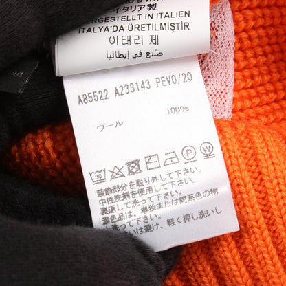 Versace Knit Orange Wool with Safety Pin Rib Sweater B — view 4
