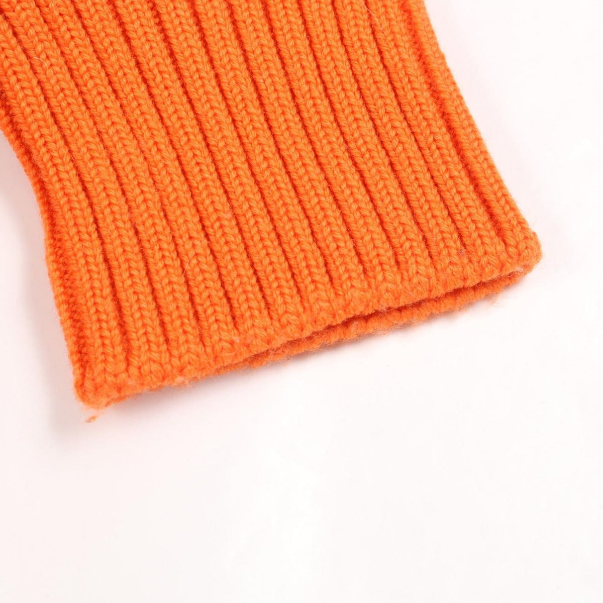 Versace Knit Orange Wool with Safety Pin Rib Sweater B — view 5