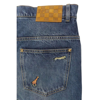 Louis Vuitton Xy3 Animal Embroidery Baggy Denim Pants 30 — view 4