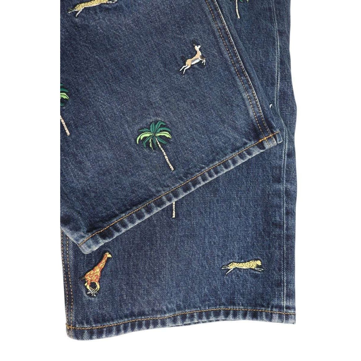 Louis Vuitton Xy3 Animal Embroidery Baggy Denim Pants 30 — view 5