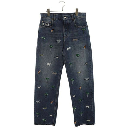 Louis Vuitton Xy3 Animal Embroidery Baggy Denim Pants 30
