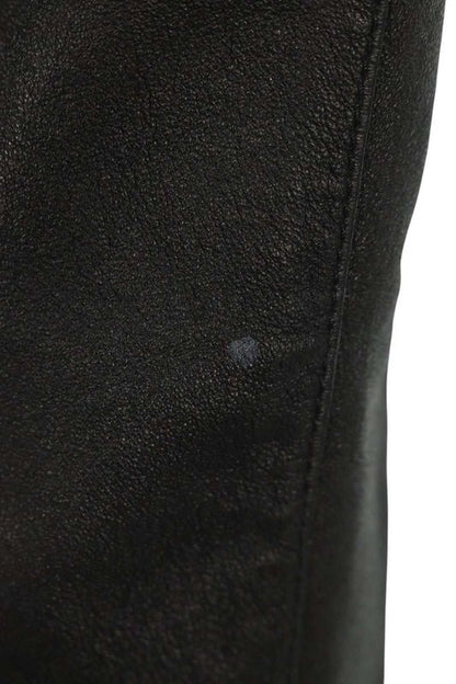 Saint Laurent Paris 369585 Y5ye2 Leather Skinny Long Pants Women 34