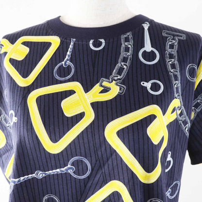 Hermes 24SS 4h4641dh Kaleidoscope Effect Cotton Short Sleeve T-shirt Navy 34