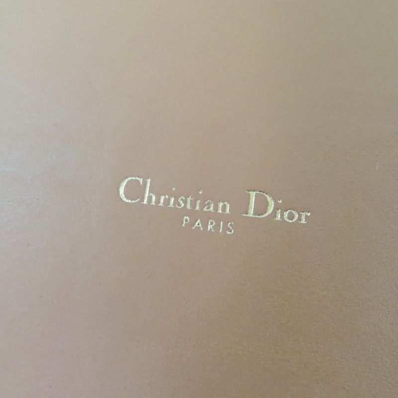Christian DIOR B0098cm (38.58in)iv D-waist Maxi Leather Double Gold Buckle Belt