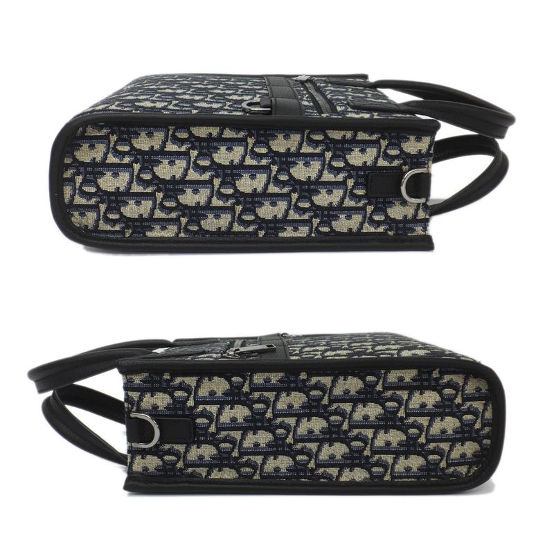 Dior Safari North South Oblique Jacquard Silver Hardware Hand