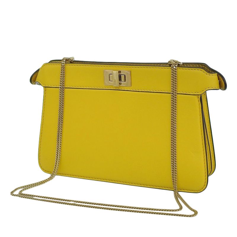 Fendi Peekaboo Shoulder Yellow Bag