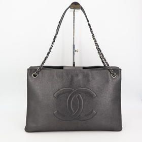 Chanel CC Shopping Tote Iridescent Calfskin East West