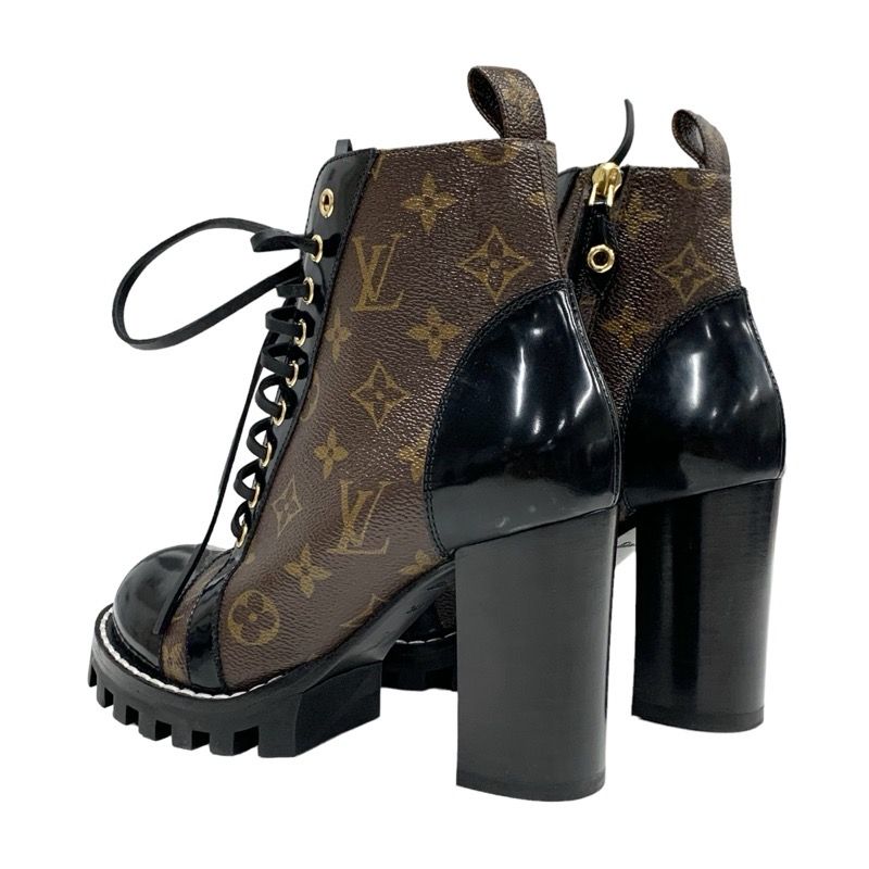 Louis Vuitton Star Trail Line Monogram Boots Short Boots Shoes Leather Brown
