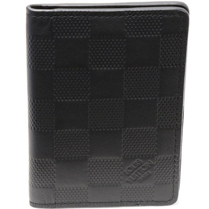 Louis Vuitton Bifold Card Case Pass Damier Infini Onyx Organizer De Poche