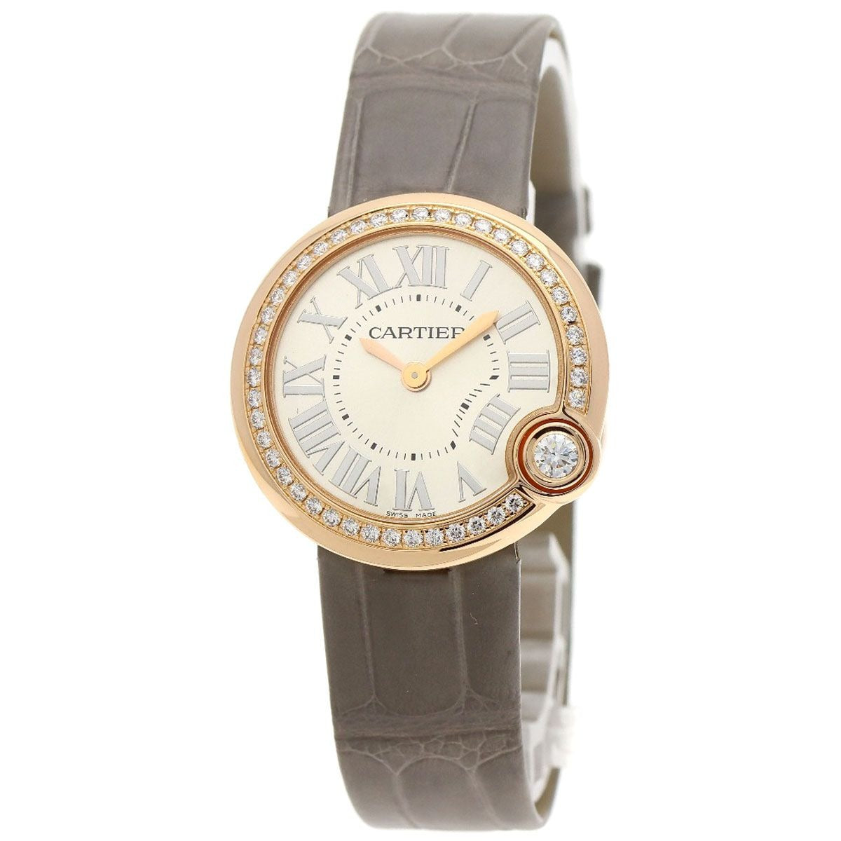 Cartier Ballon Blanc de Cartier de Bezel Diamond Watch 18K Pink Gold
