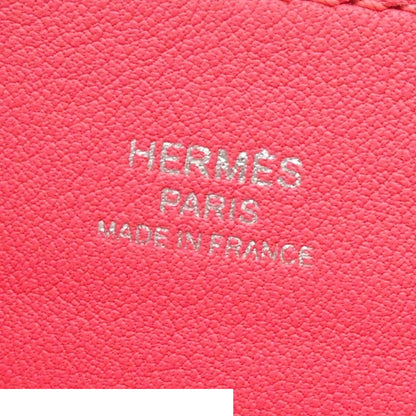 Hermes Sac Aline Mini Rose Azalea Silver Swift Shoulder Bag — view 6