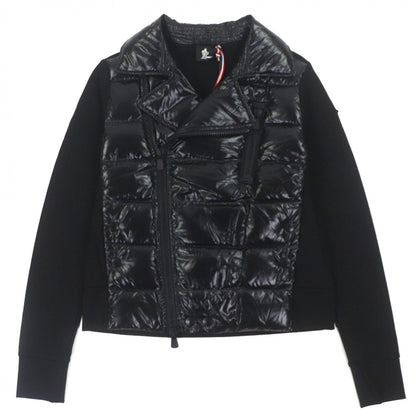 Moncler Grenoble Double Rider's Down Jacket with Logo Patch Black
