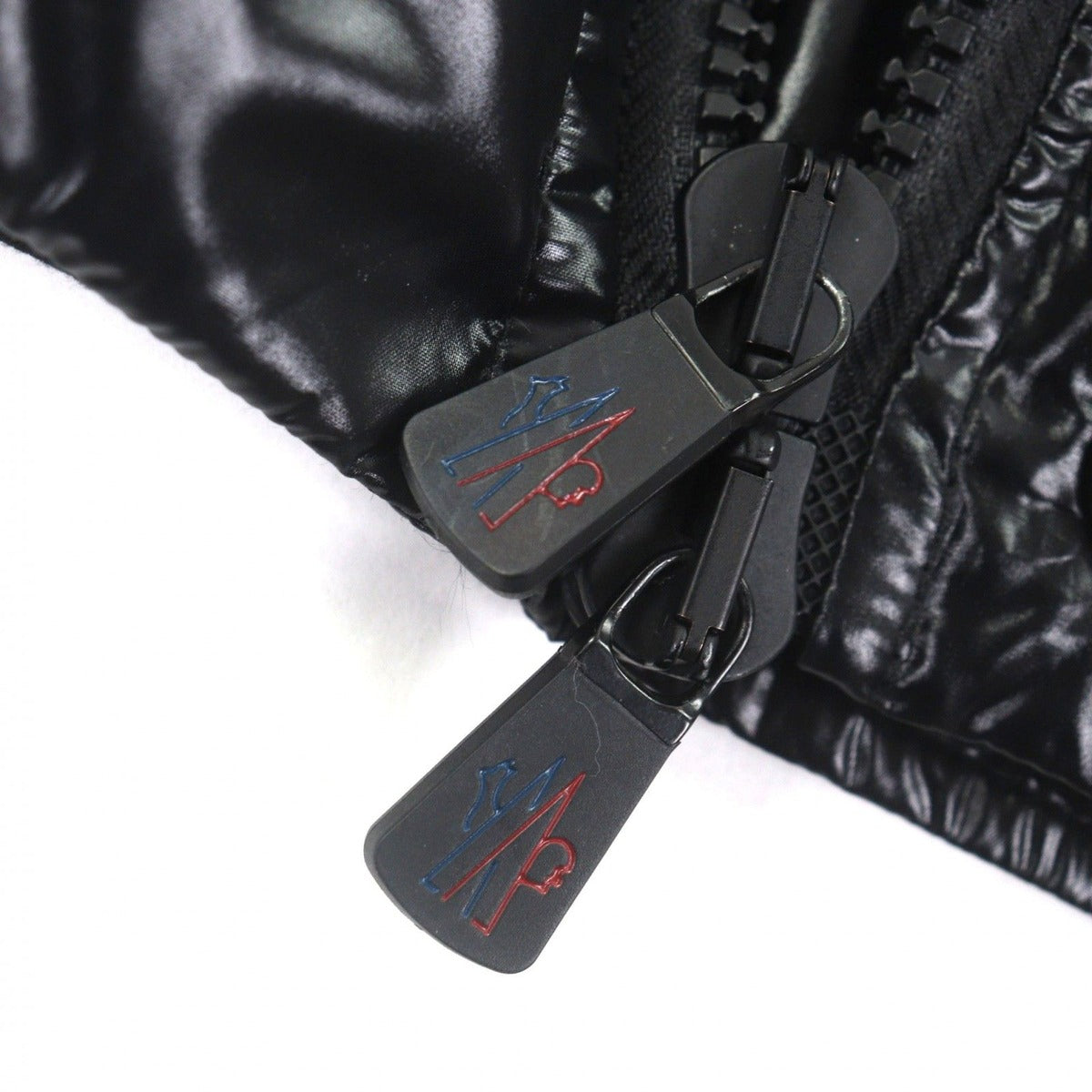 Moncler Grenoble Double Rider's Down Jacket with Logo Patch Black — view 9