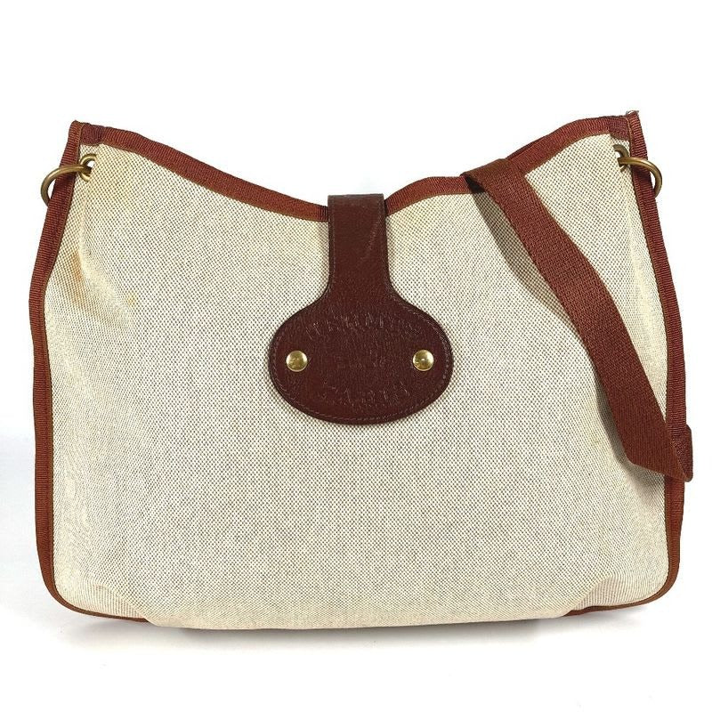 Hermes Shoulder Bag Rodeo Toile H Beige