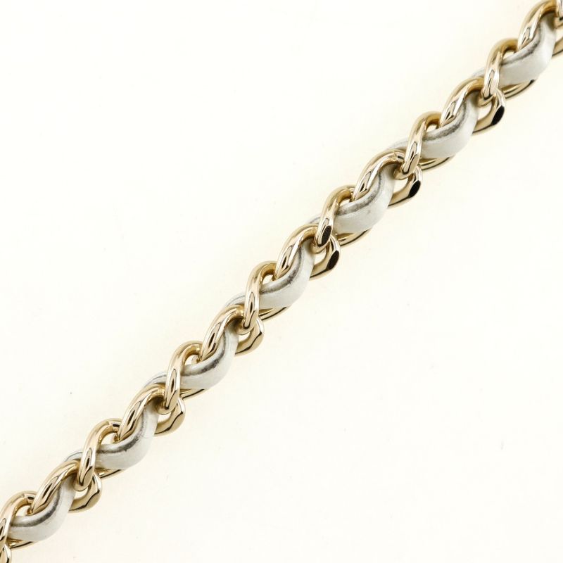 Chanel Chain Shoulder La Pausa Calf White Women's Shoulder Bag