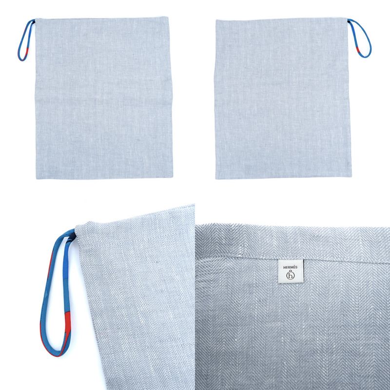 Hermes Petit H Petit Ash Drawstring Purse 3 Types Set Pouch Accessory