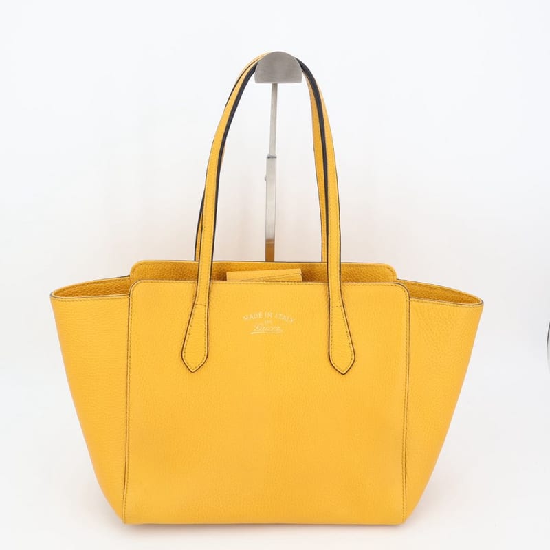 Gucci Swing Yellow Gold Hardware Leather 354397 Tote Shoulder Bag