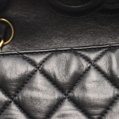 Chanel Shoulder Bag Mini Quilted Black Lambskin — view 7