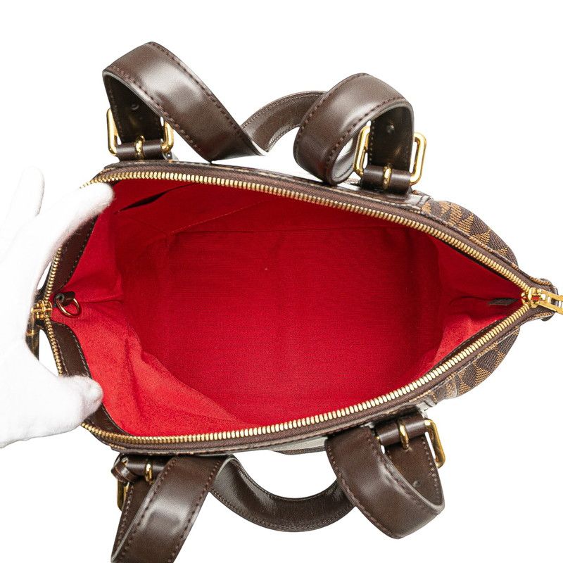 Louis Vuitton Damier Verona MM Handbag Shoulder Bag N41118 Brown PVC Leather