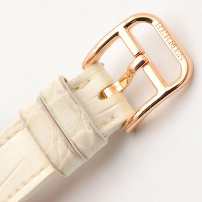 Hermes Watch Also White 18K Pink Gold Diamond — view 11