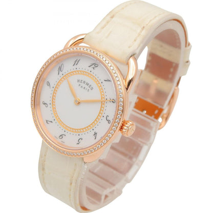 Hermes Watch Also White 18K Pink Gold Diamond — view 2