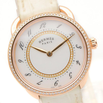 Hermes Watch Also White 18K Pink Gold Diamond — view 3